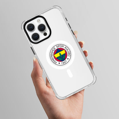 Fenerbahçe Magsafe Logo Şeffaf iPhone 16 Pro Max Telefon Kılıfı