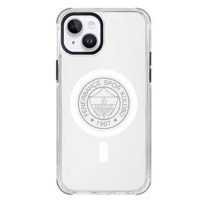 Fenerbahçe Magsafe Monochrome Logo Şeffaf iPhone 13 Telefon Kılıfı