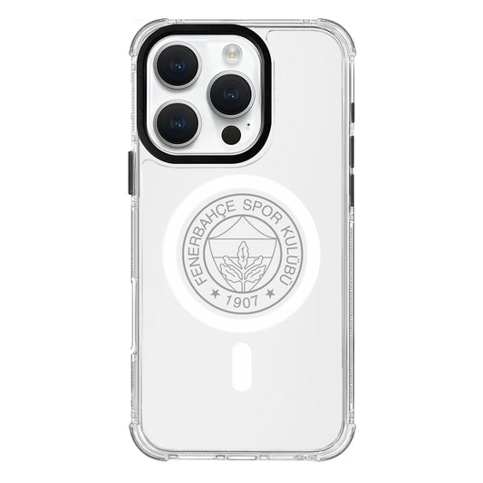 Fenerbahçe Magsafe Monochrome Logo Şeffaf iPhone 16 Pro Telefon Kılıfı