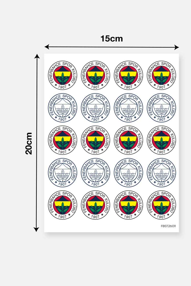 Fenerbahçe Sticker Seti Arma - Lisanslı Orijinal