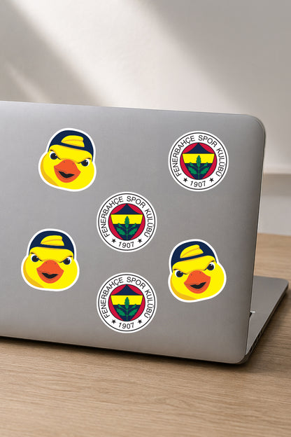 Fenerbahçe Sticker Seti Arma & Yellow Canary - Lisanslı Orijinal