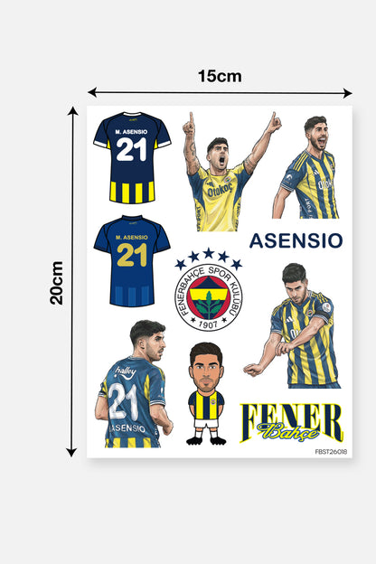 Fenerbahçe Sticker Seti Asensio - Lisanslı Orijinal