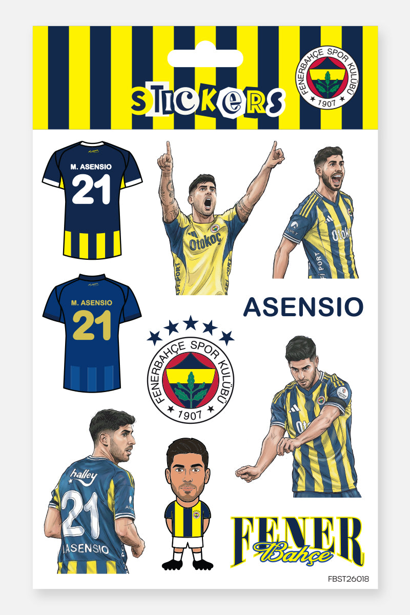 Fenerbahçe Sticker Seti Asensio - Lisanslı Orijinal