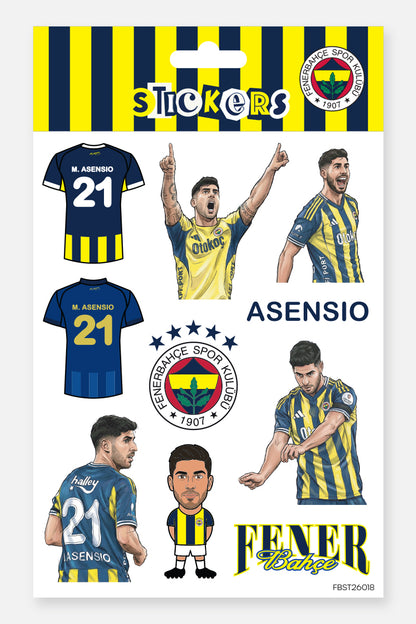 Fenerbahçe Sticker Seti Asensio - Lisanslı Orijinal