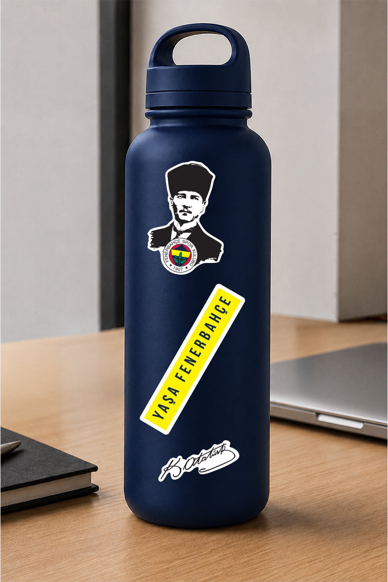 Fenerbahçe Sticker Seti Atatürk - Lisanslı Orijinal