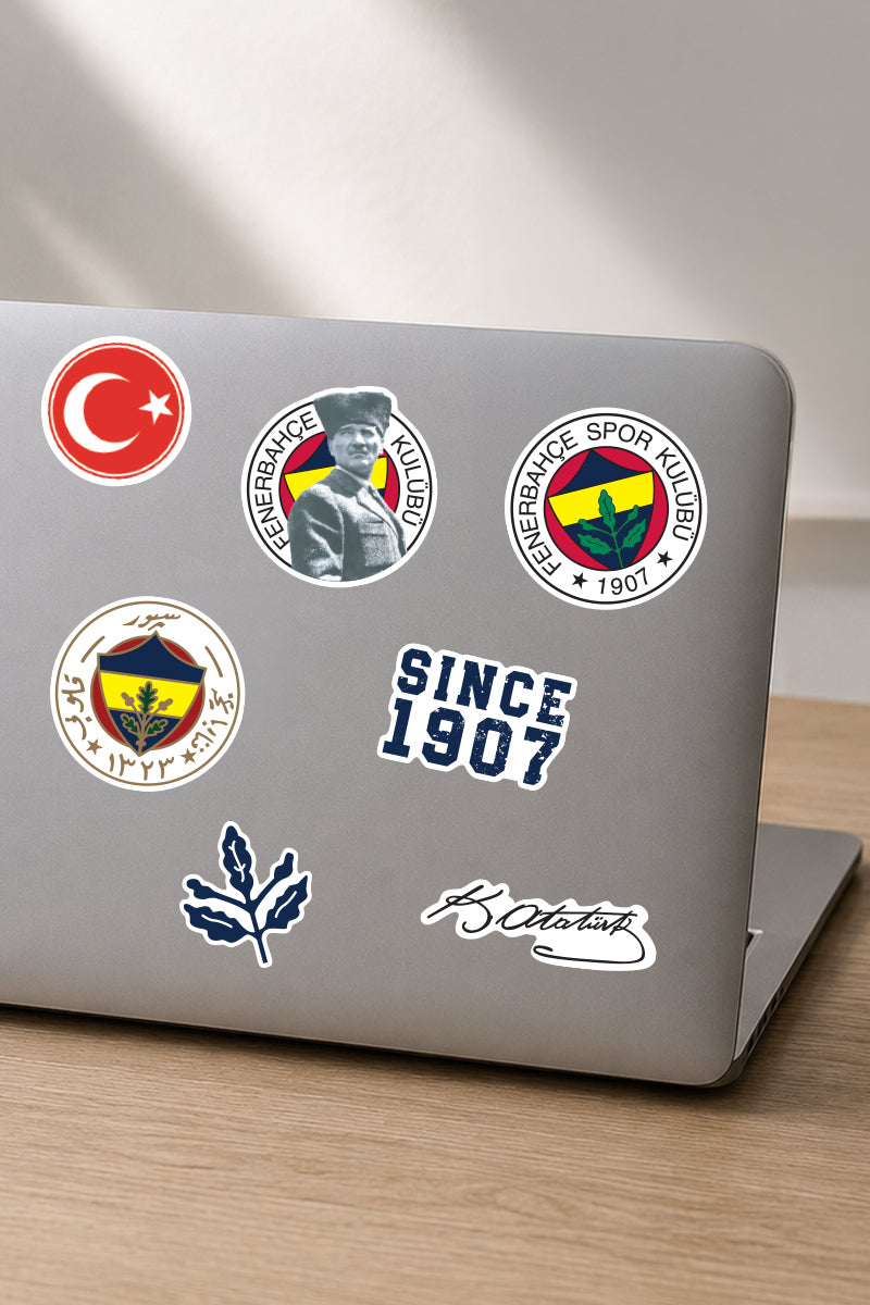 Fenerbahçe Sticker Seti Atatürk - Lisanslı Orijinal