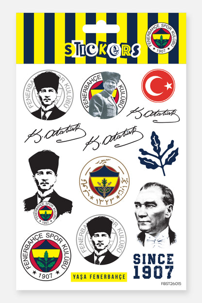 Fenerbahçe Sticker Seti Atatürk - Lisanslı Orijinal