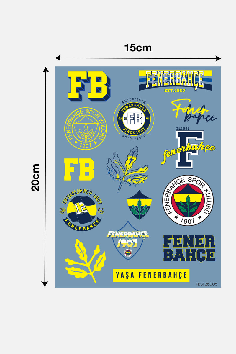 Fenerbahçe Sticker Seti Buz Mavi - Lisanslı Orijinal