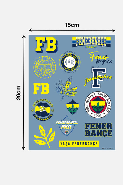 Fenerbahçe Sticker Seti Buz Mavi - Lisanslı Orijinal