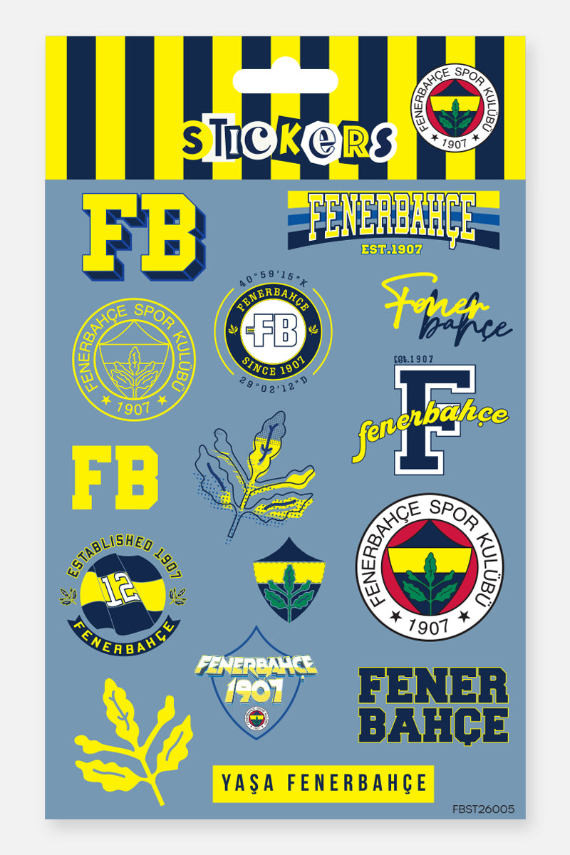Fenerbahçe Sticker Seti Buz Mavi - Lisanslı Orijinal
