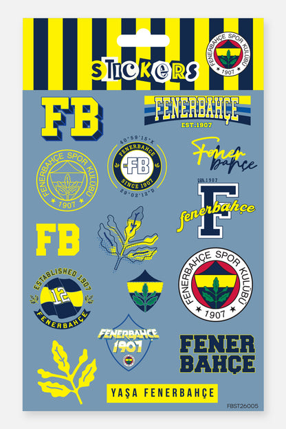 Fenerbahçe Sticker Seti Buz Mavi - Lisanslı Orijinal