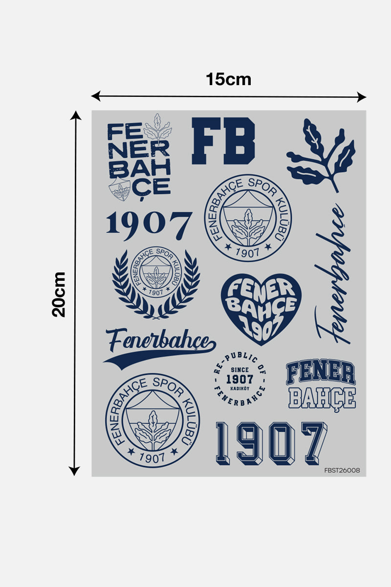 Fenerbahçe Sticker Seti Gri Lacivert - Lisanslı Orijinal