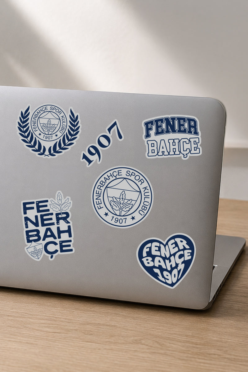 Fenerbahçe Sticker Seti Gri Lacivert - Lisanslı Orijinal