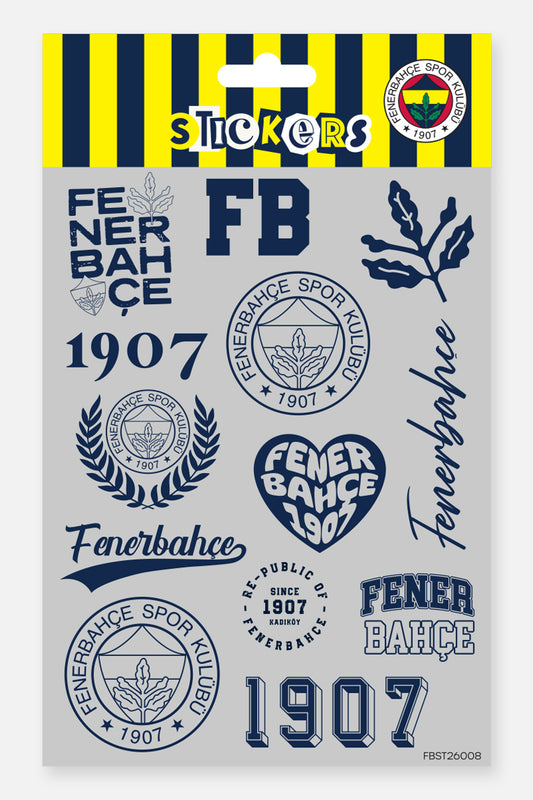 Fenerbahçe Sticker Seti Gri Lacivert - Lisanslı Orijinal