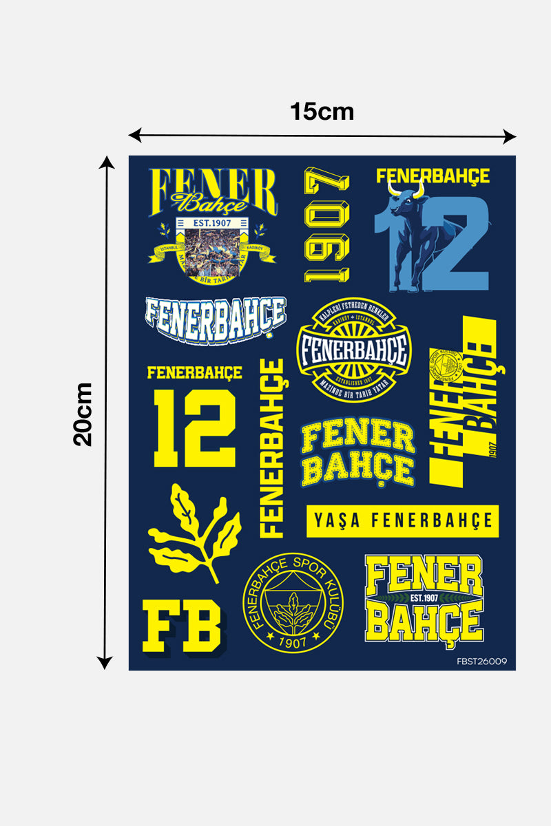 Fenerbahçe Sticker Seti Lacivert - Lisanslı Orijinal