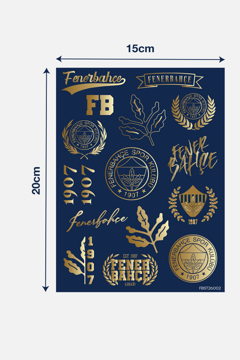 Fenerbahçe Sticker Seti Lacivert Gold - Lisanslı Orijinal