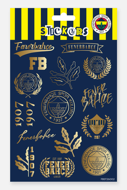 Fenerbahçe Sticker Seti Lacivert Gold - Lisanslı Orijinal