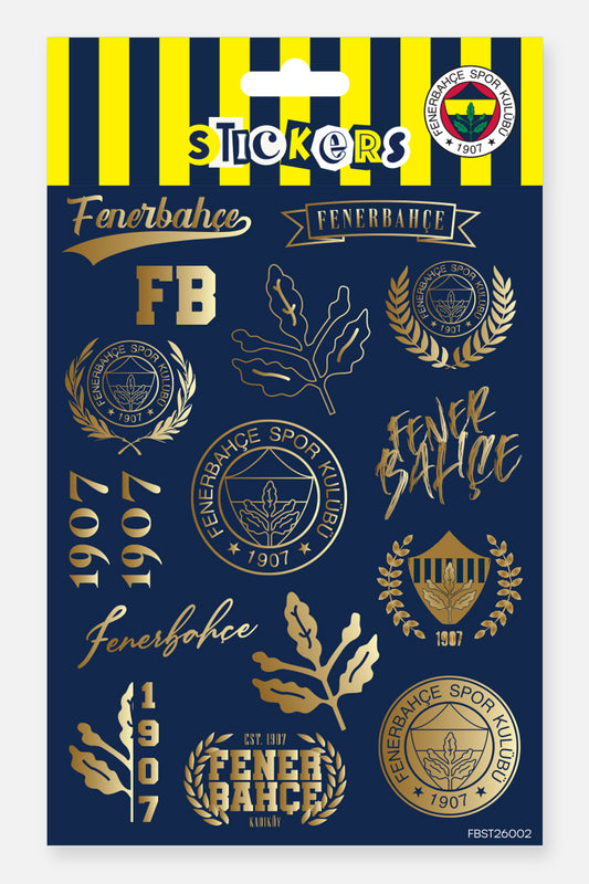 Fenerbahçe Sticker Seti Lacivert Gold - Lisanslı Orijinal