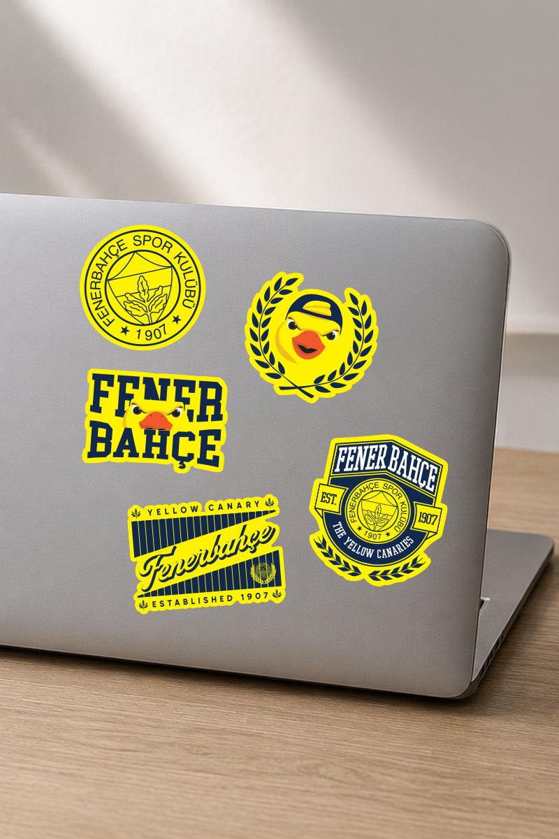 Fenerbahçe Sticker Seti Sarı Kanarya - Lisanslı Orijinal