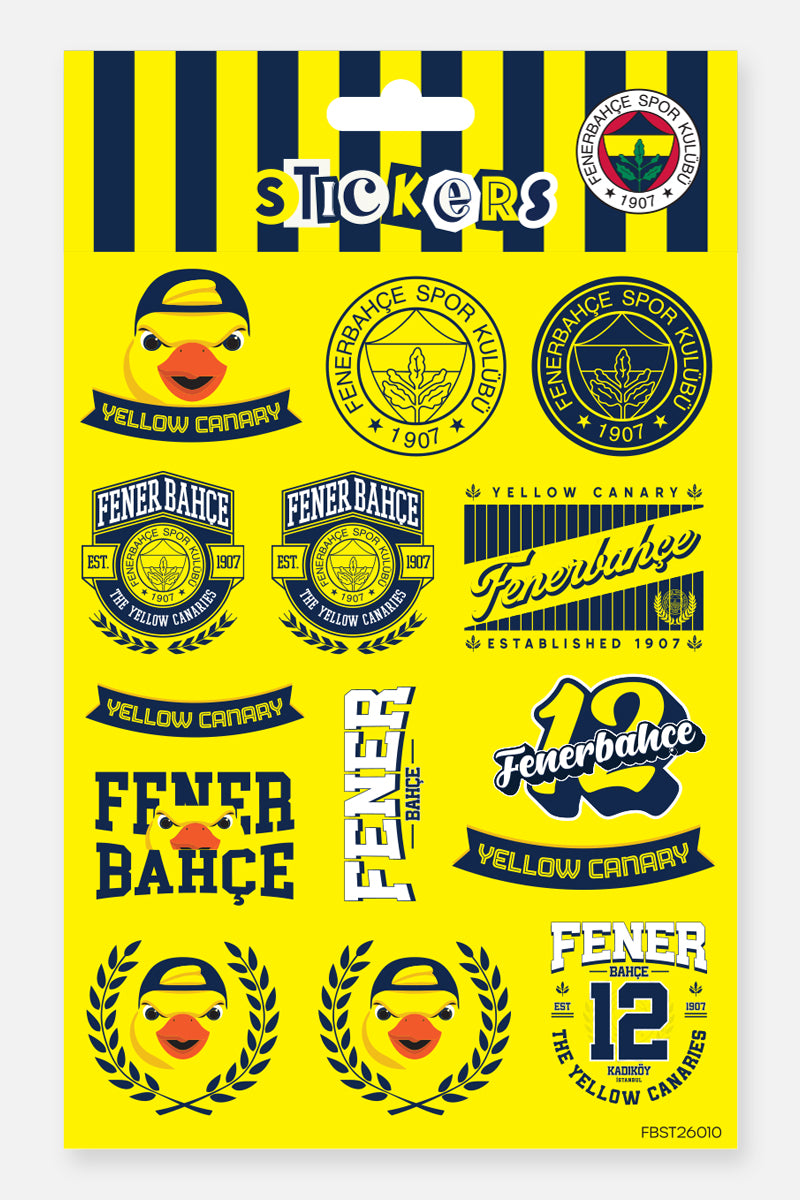 Fenerbahçe Sticker Seti Sarı Kanarya - Lisanslı Orijinal