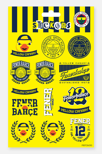 Fenerbahçe Sticker Seti Sarı Kanarya - Lisanslı Orijinal