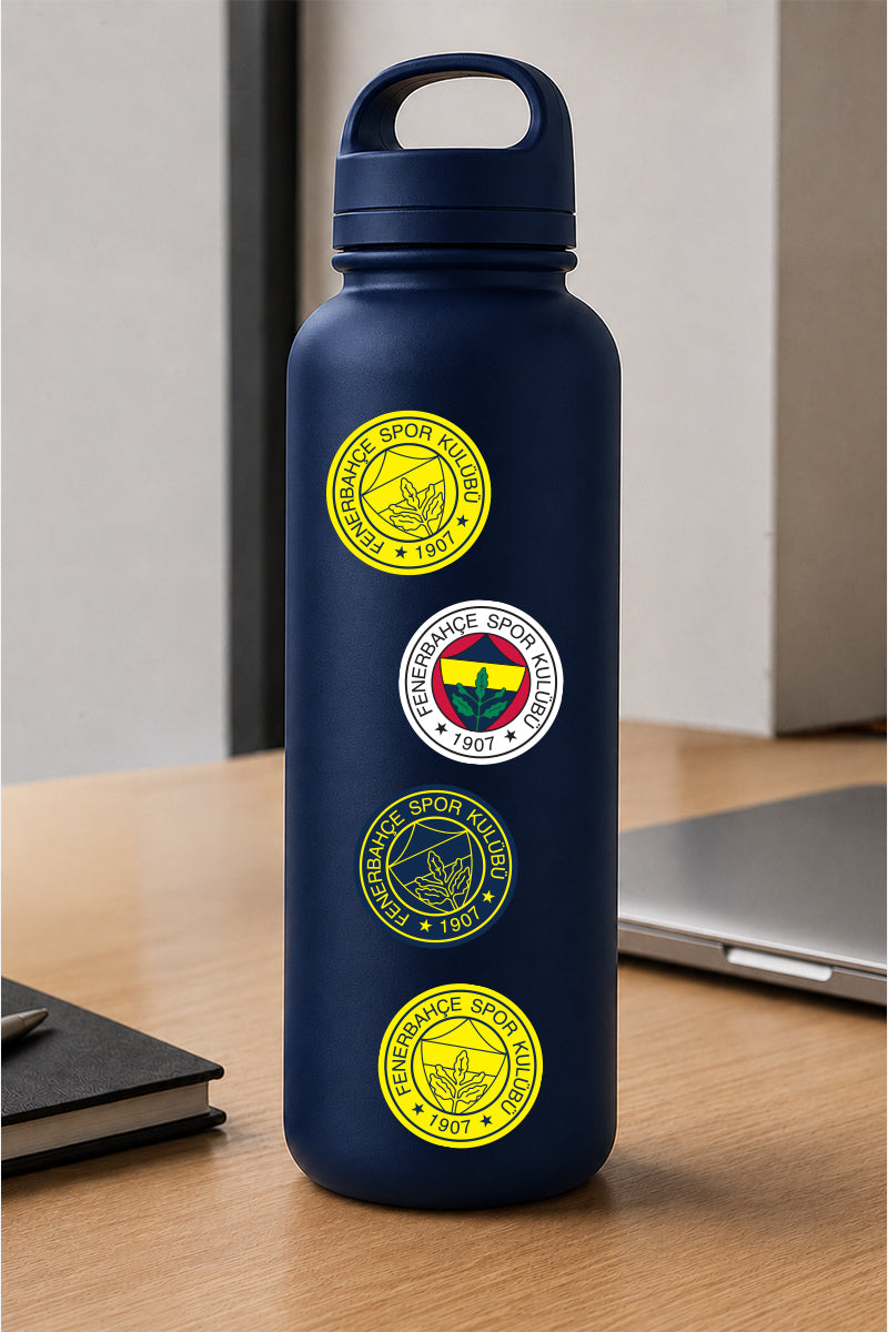 Fenerbahçe Sticker Seti Sarı Lacivert Arma - Lisanslı Orijinal