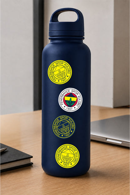 Fenerbahçe Sticker Seti Sarı Lacivert Arma - Lisanslı Orijinal