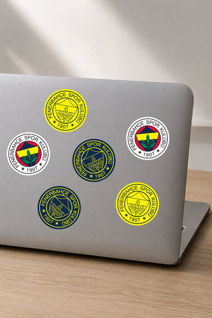 Fenerbahçe Sticker Seti Sarı Lacivert Arma - Lisanslı Orijinal