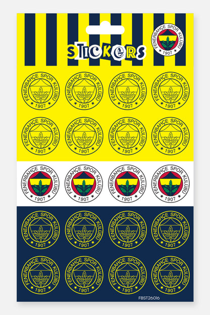 Fenerbahçe Sticker Seti Sarı Lacivert Arma - Lisanslı Orijinal