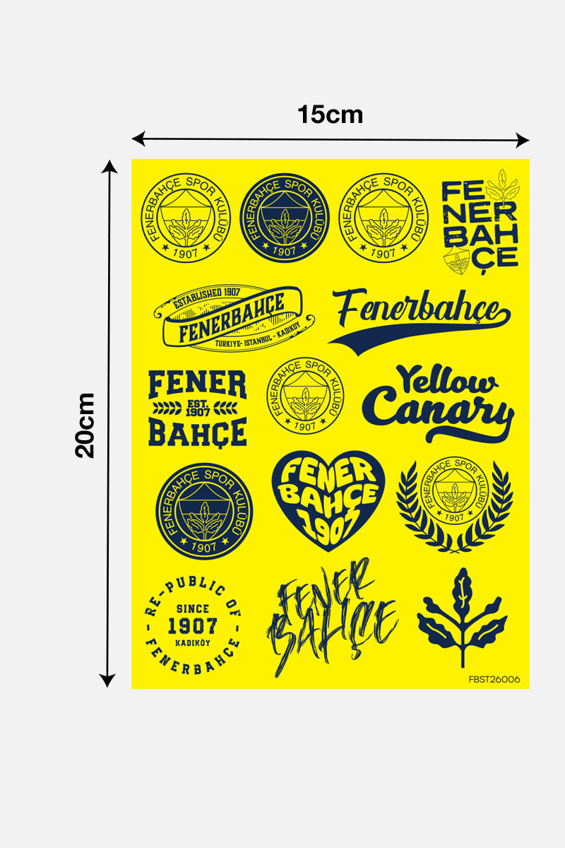 Fenerbahçe Sticker Seti Sarı Lacivert - Lisanslı Orijinal