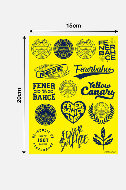 Fenerbahçe Sticker Seti Sarı Lacivert - Lisanslı Orijinal