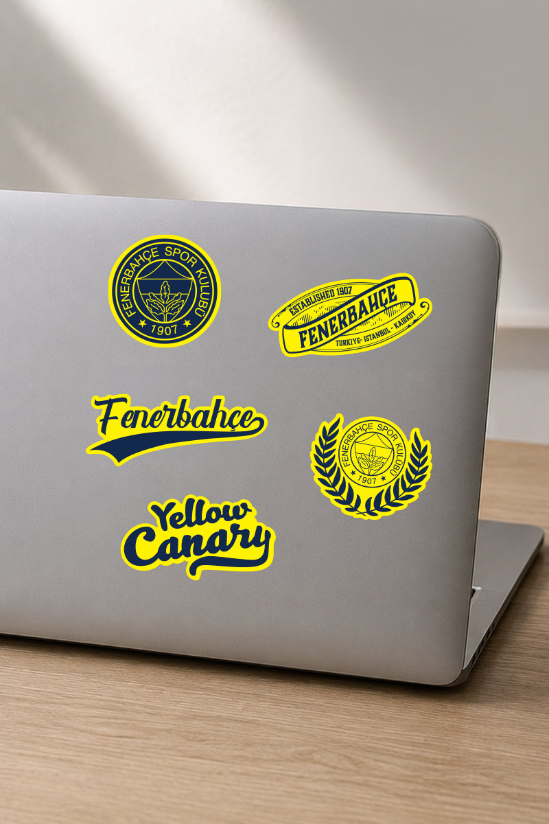 Fenerbahçe Sticker Seti Sarı Lacivert - Lisanslı Orijinal