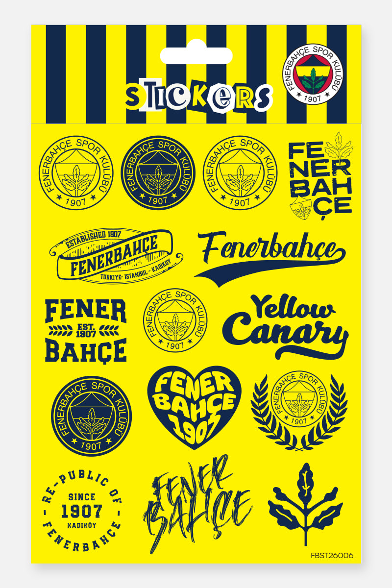 Fenerbahçe Sticker Seti Sarı Lacivert - Lisanslı Orijinal