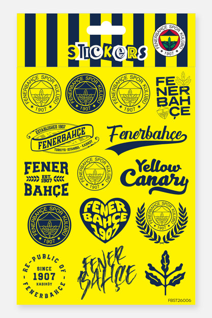 Fenerbahçe Sticker Seti Sarı Lacivert - Lisanslı Orijinal