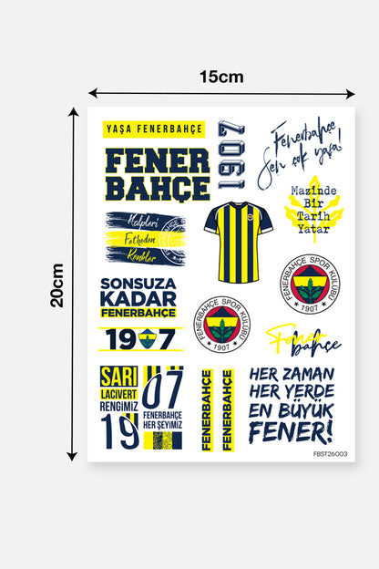 Fenerbahçe Sticker Seti Yaşa Fenerbahçe - Lisanslı Orijinal