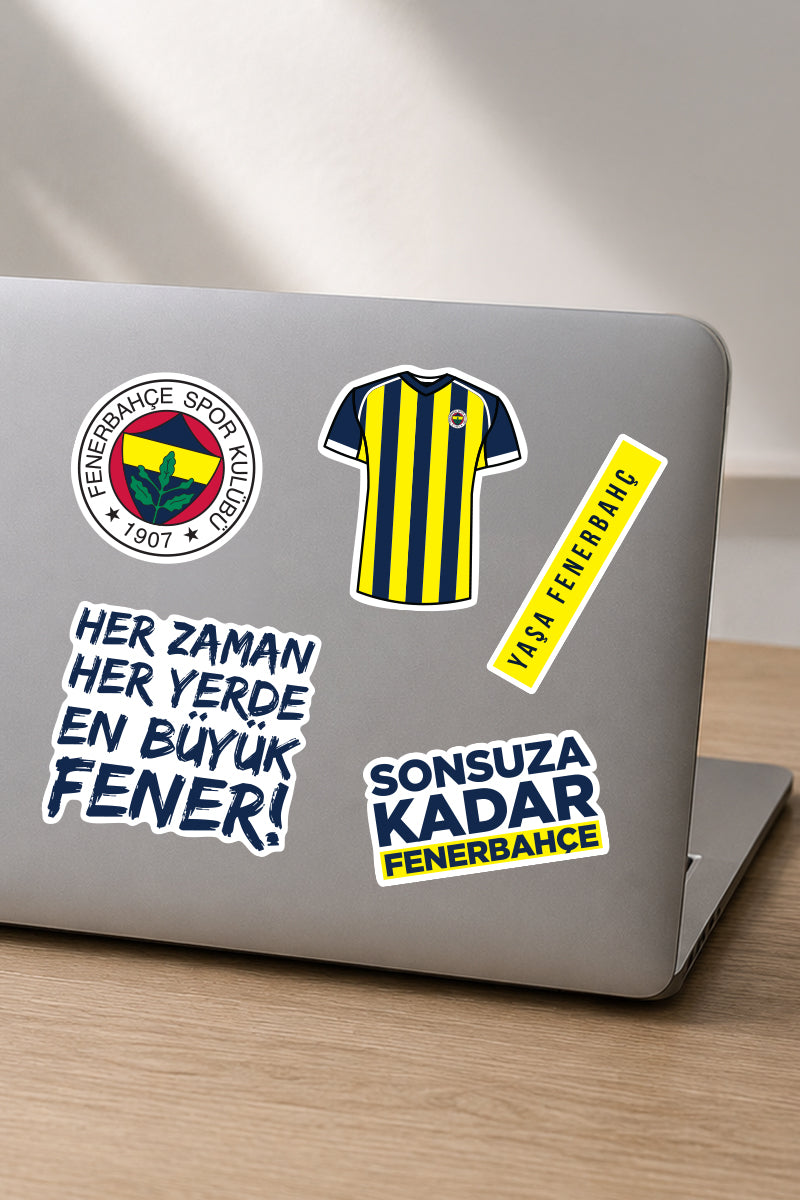 Fenerbahçe Sticker Seti Yaşa Fenerbahçe - Lisanslı Orijinal
