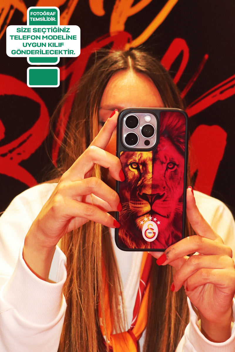 Galatasaray 5 Yıldız Parçalı Aslan Telefon Kılıfı