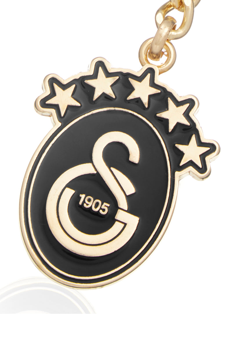 Galatasaray 5 Yıldız Siyah Gold Metal Anahtarlık