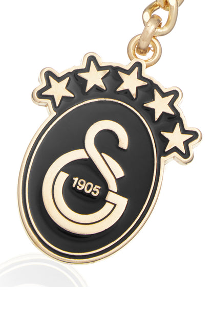 Galatasaray 5 Yıldız Siyah Gold Metal Anahtarlık