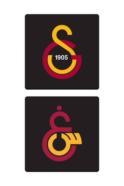 Galatasaray Armalar Ahşap Bardak Altlığı 2'li Set