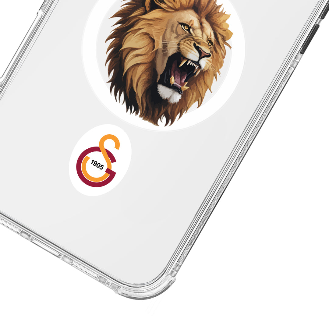 Galatasaray Aslan Kükre Arma Magsafe Şeffaf Telefon Kılıfı