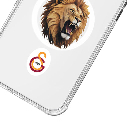 Galatasaray Aslan Kükre Arma Magsafe Şeffaf Telefon Kılıfı