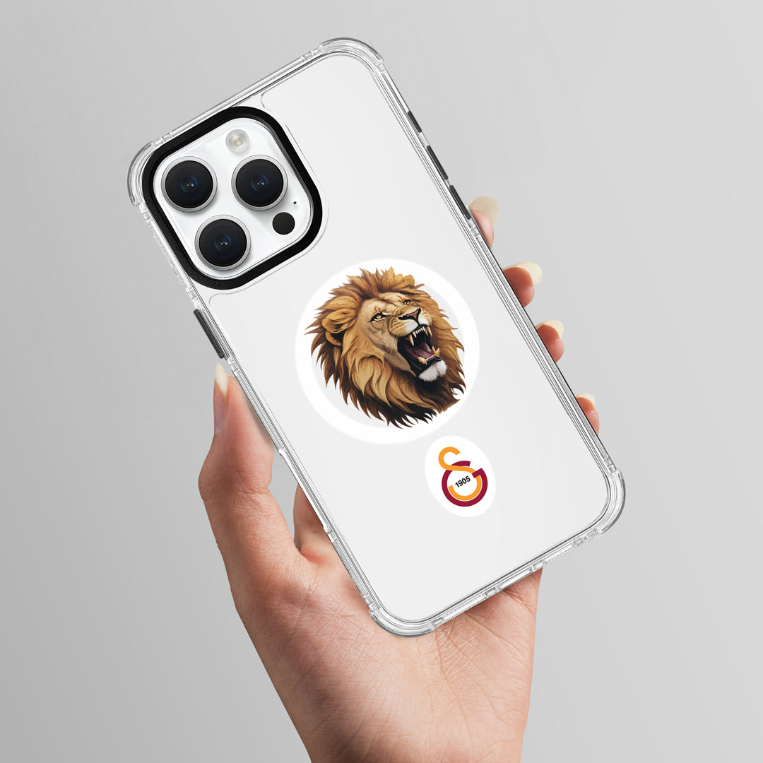 Galatasaray Aslan Kükre Arma Magsafe Şeffaf Telefon Kılıfı