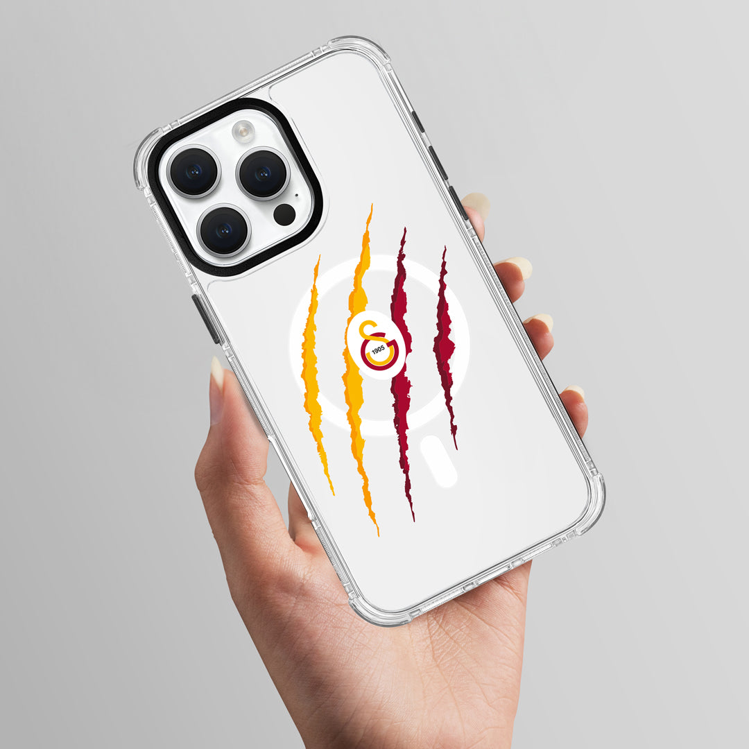 Galatasaray Aslan Pençe Magsafe Şeffaf Telefon Kılıfı