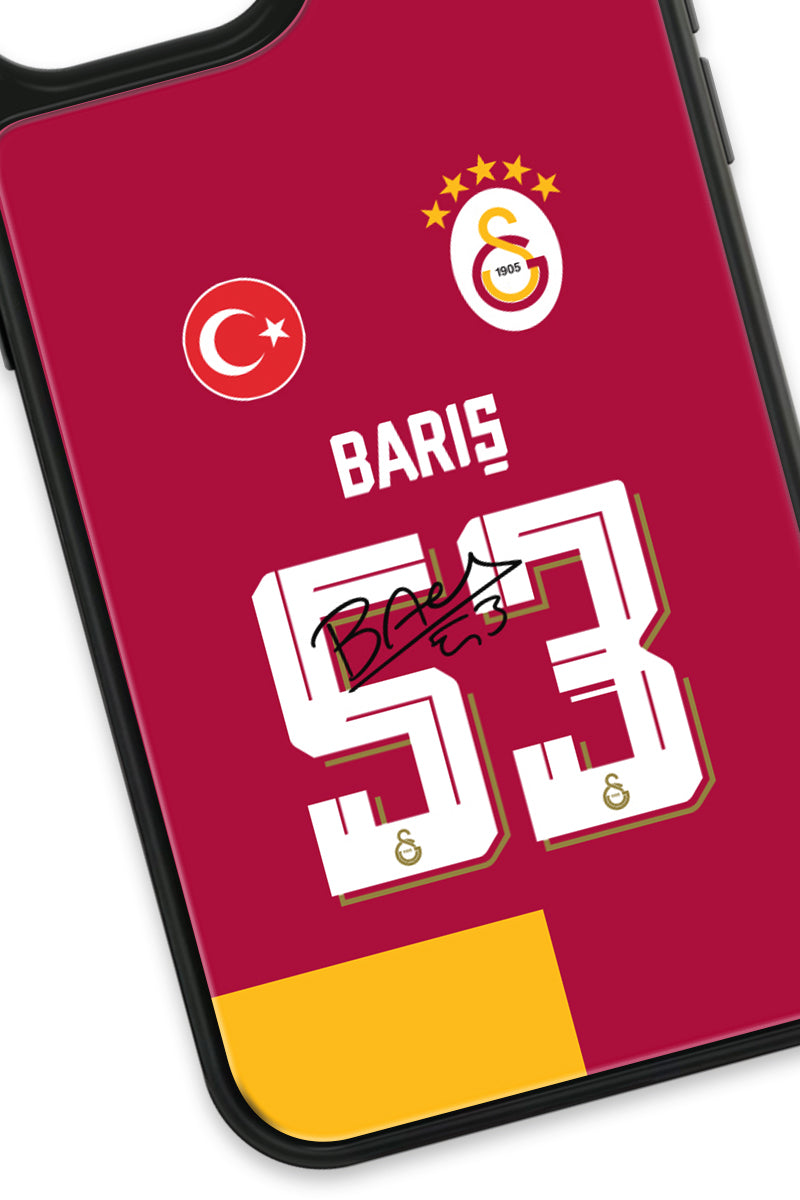 Galatasaray Barış Alper Yılmaz 53 Forma iPhone 13 Cam Kılıf