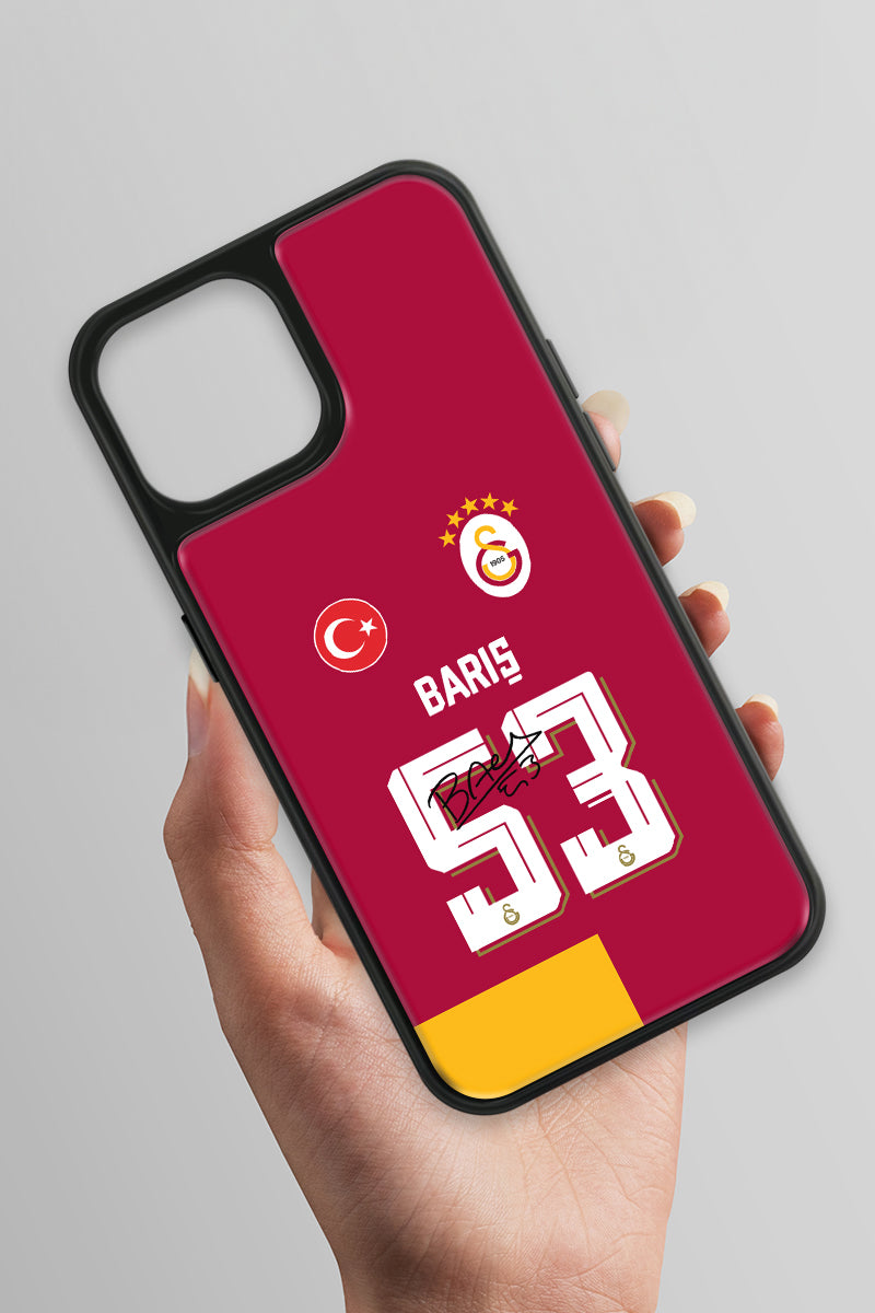 Galatasaray iPhone 13 Cam Kılıf Parçalı Forma