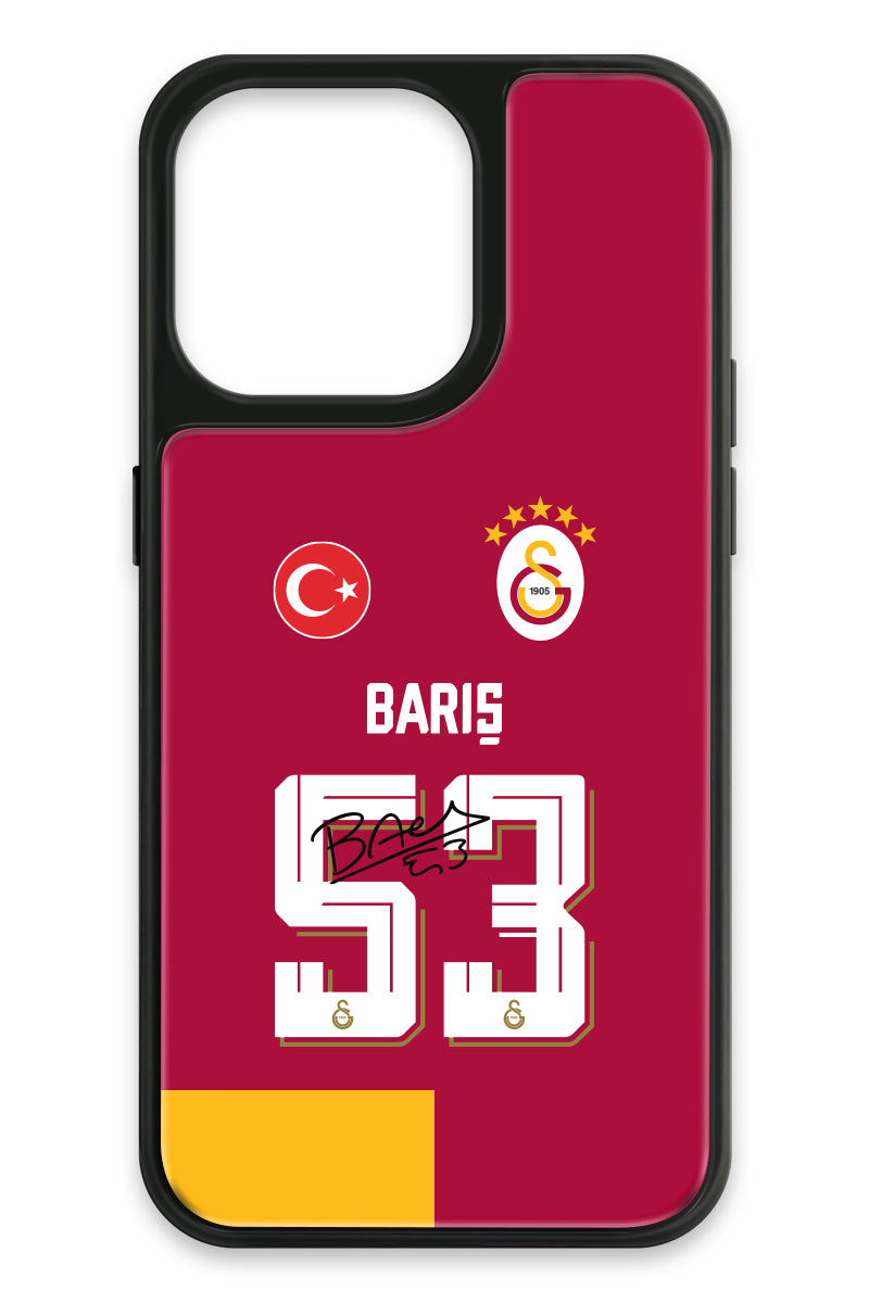 Galatasaray Barış Alper Yılmaz Parçalı Forma iPhone 13 Pro Cam Telefon Kılıfı