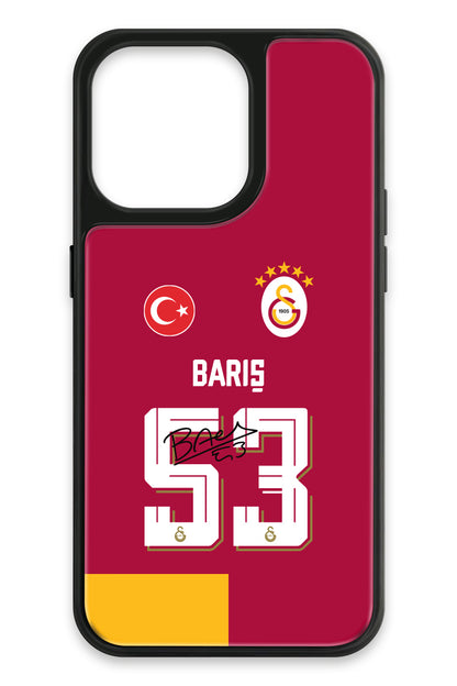 Galatasaray Barış Alper Yılmaz Parçalı Forma iPhone 13 Pro Cam Telefon Kılıfı