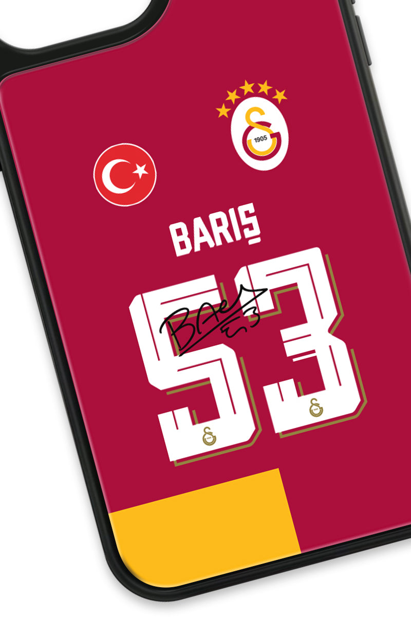 Galatasaray Barış Alper Yılmaz 53 Forma iPhone 13 Pro Max Cam Kılıf
