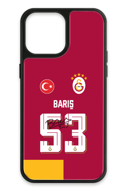 Galatasaray Barış Alper Yılmaz Parçalı Forma iPhone 13 Pro Max Cam Telefon Kılıfı